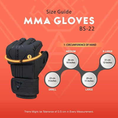 MMA Fighting Gloves 4oz - Open Palm Sparring Gloves