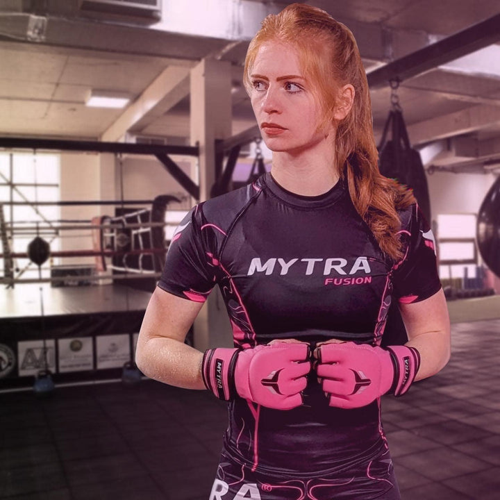 Mytra Fusion Pro T-10 MMA Gloves 4-OZ  Women Hybrid MMA Training Gloves