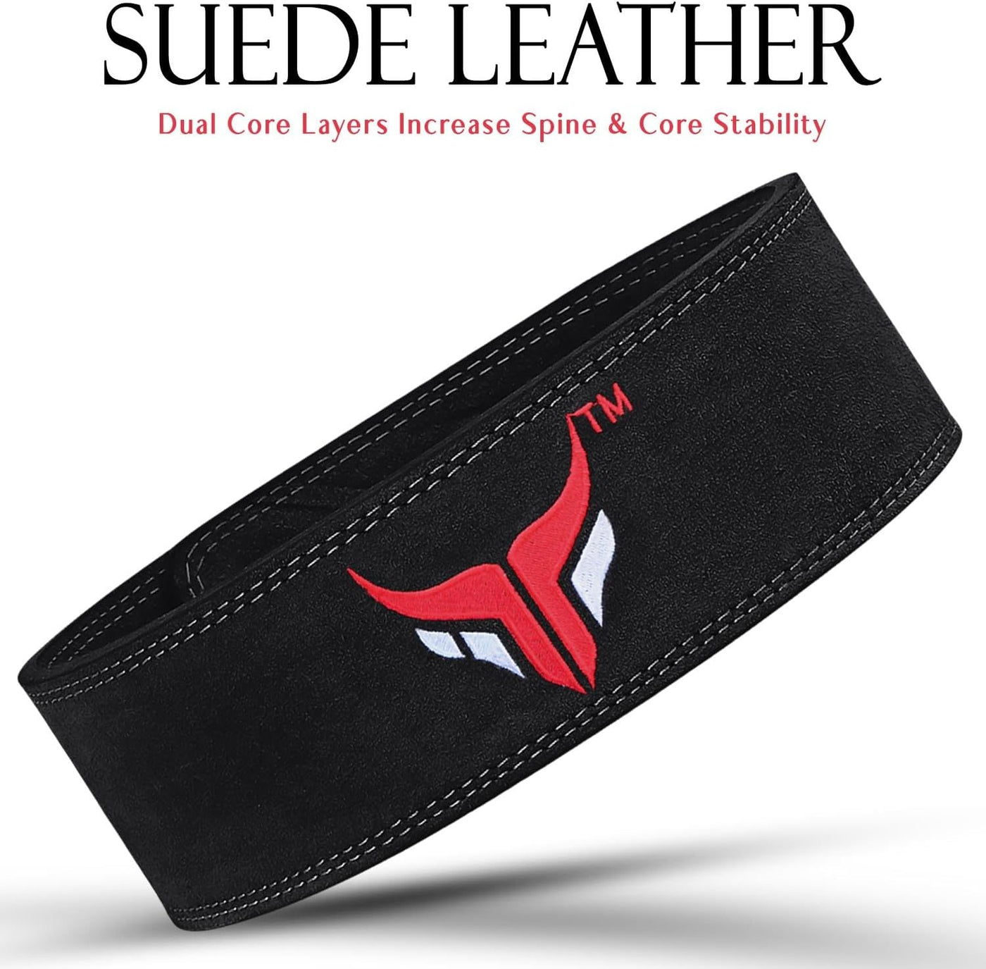 Powerlifting Belt 4 Inch Wide, 10mm Thick, Genuine Leather Workout Belt For Weightlifting