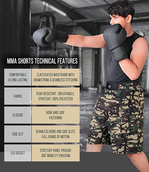 Mytra Fusion MMA Short - Camo Fight & Training Trunks