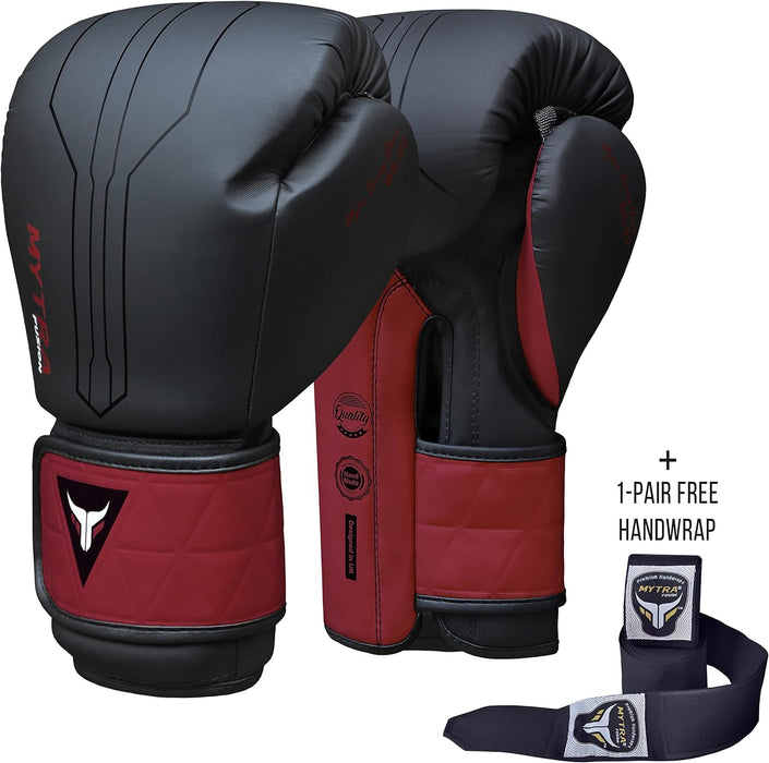 Mytra Fusion boxing gloves Included with Free Hand Wraps Punching Gloves MMA Training Muay Thai Gloves Men & Women Kickboxing Gloves, sparring gloves boxing, heavy bag training gloves