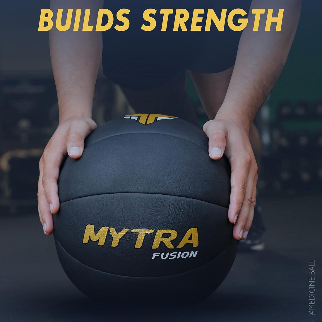 Mytra Fusion Medicine Ball - Real Leather Slam Ball Multiple Weights