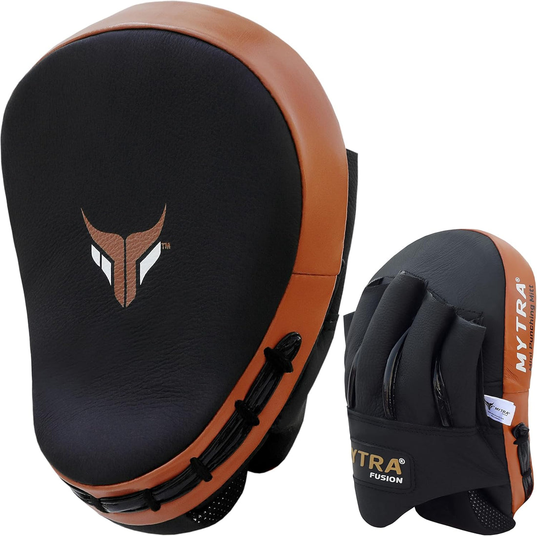 Curved Leather Boxing Pads - Lightweight Training Mitts