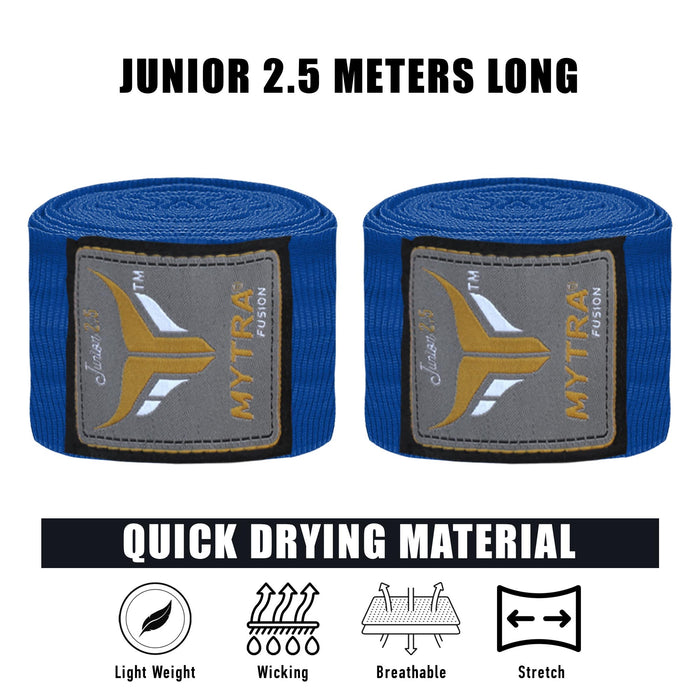 Mytra Fusion Kids Hand Wraps – 2.5-Meter Boxing and Training Wraps