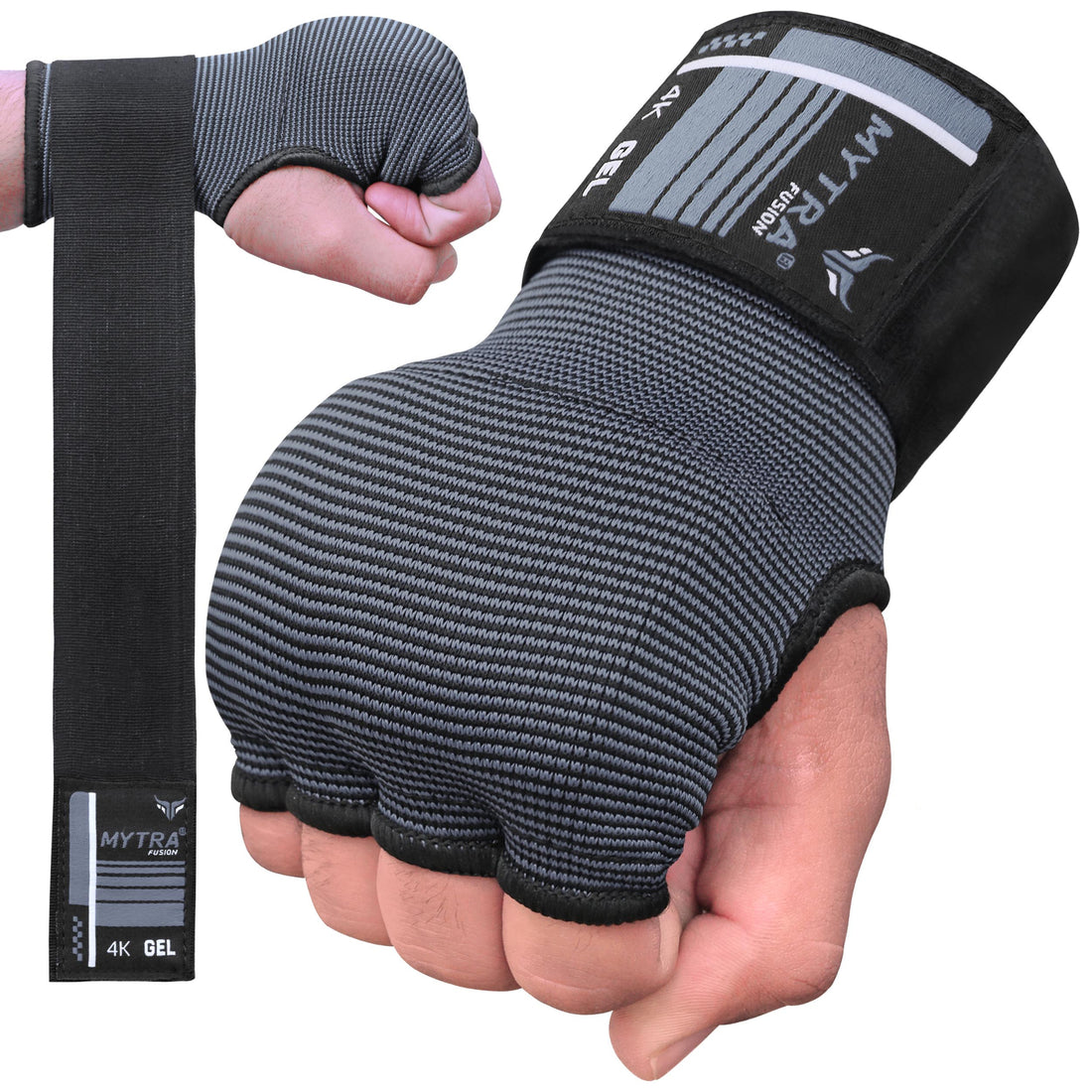 Boxing Inner Gloves 4K - Gel Padded With Long Wrist Strap