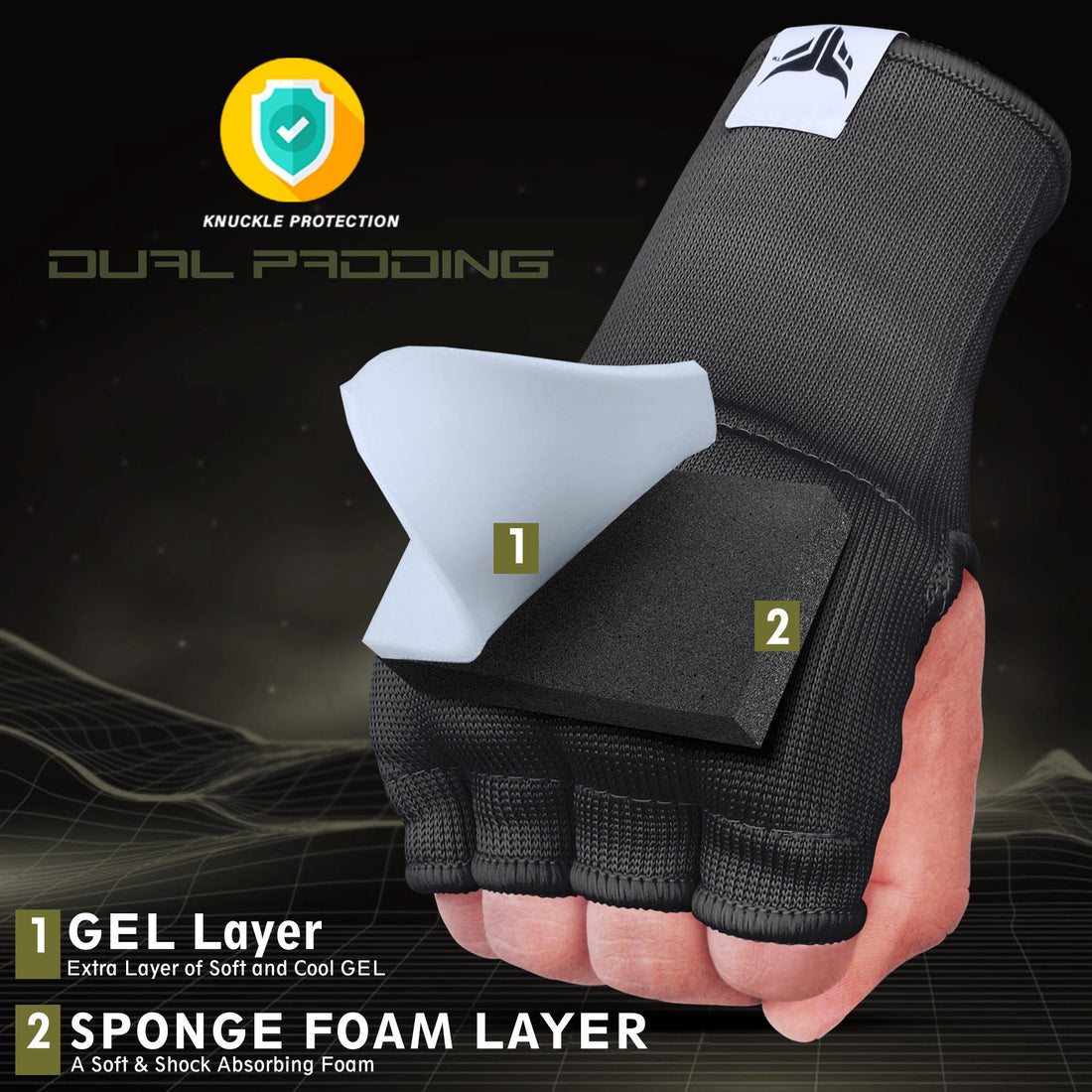 Boxing Inner Gloves - Gel Padded Without Wrist Strap