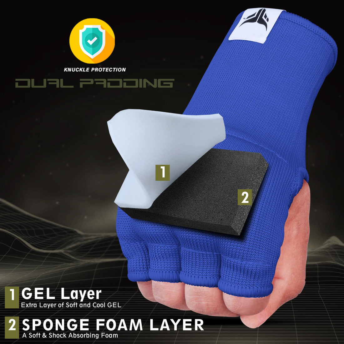 Boxing Inner Gloves - Gel Padded Without Wrist Strap