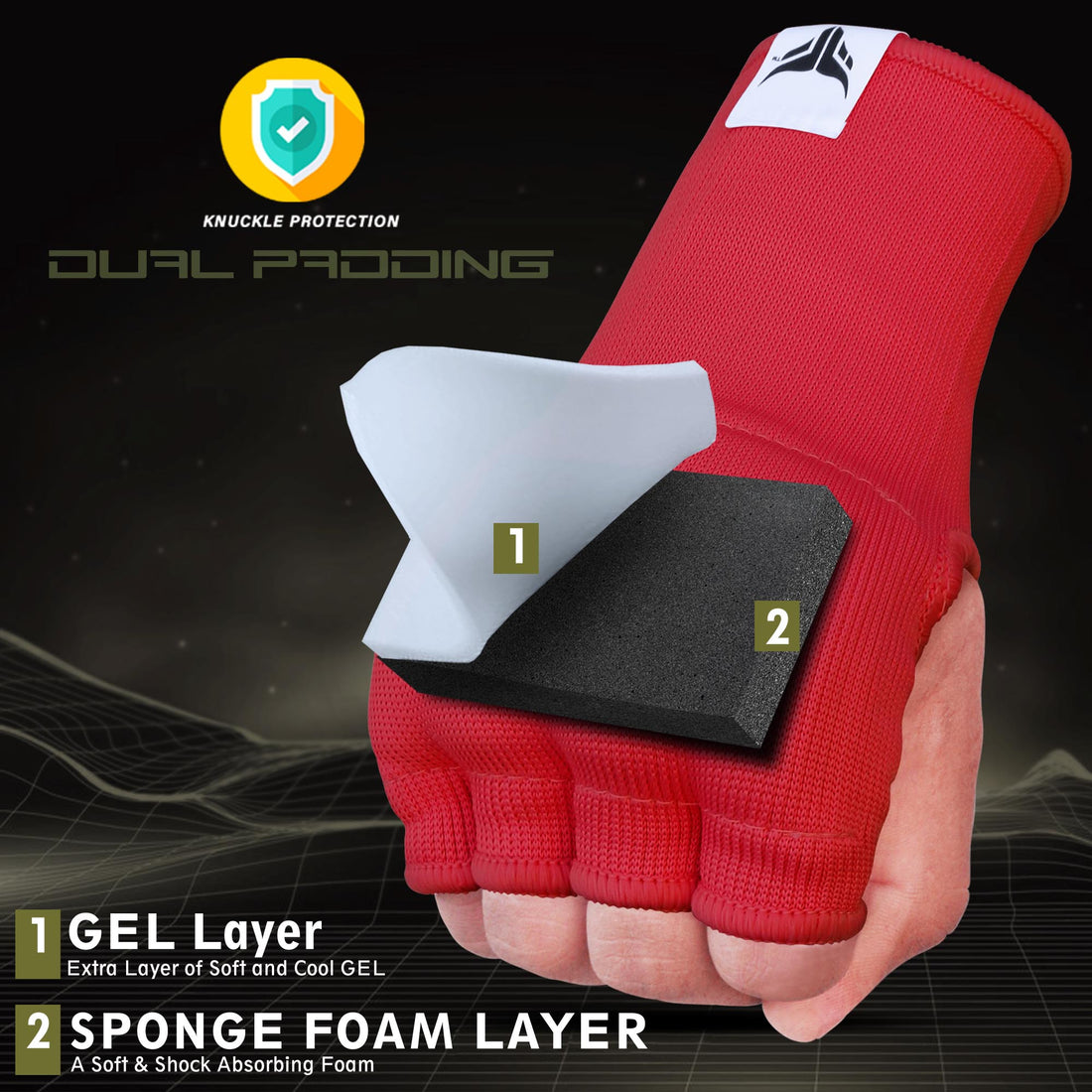 Mytra Boxing Inner Gloves - Gel Padded Without Wrist Strap