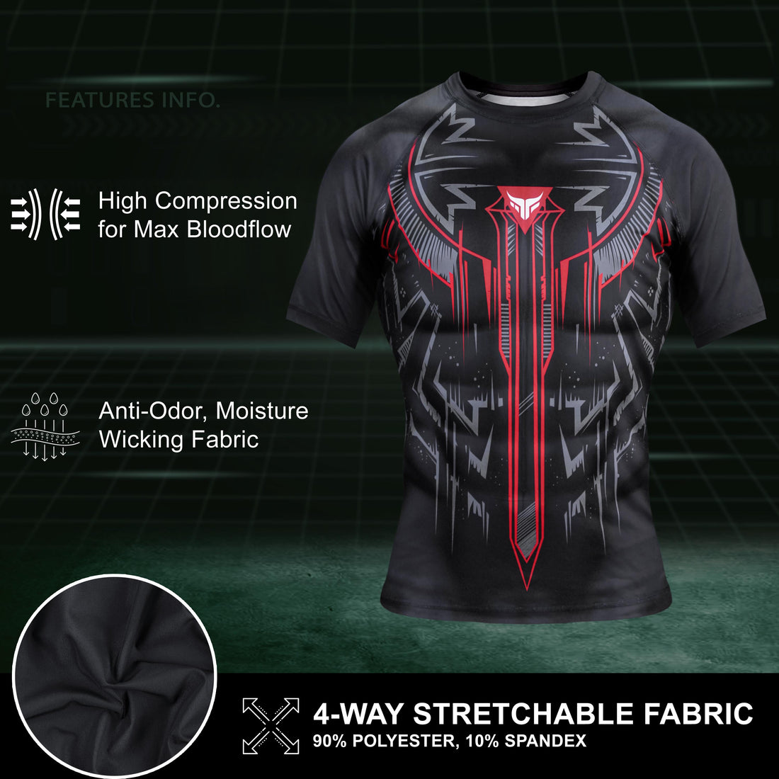 MMA Rash Guard - Men Compression Top