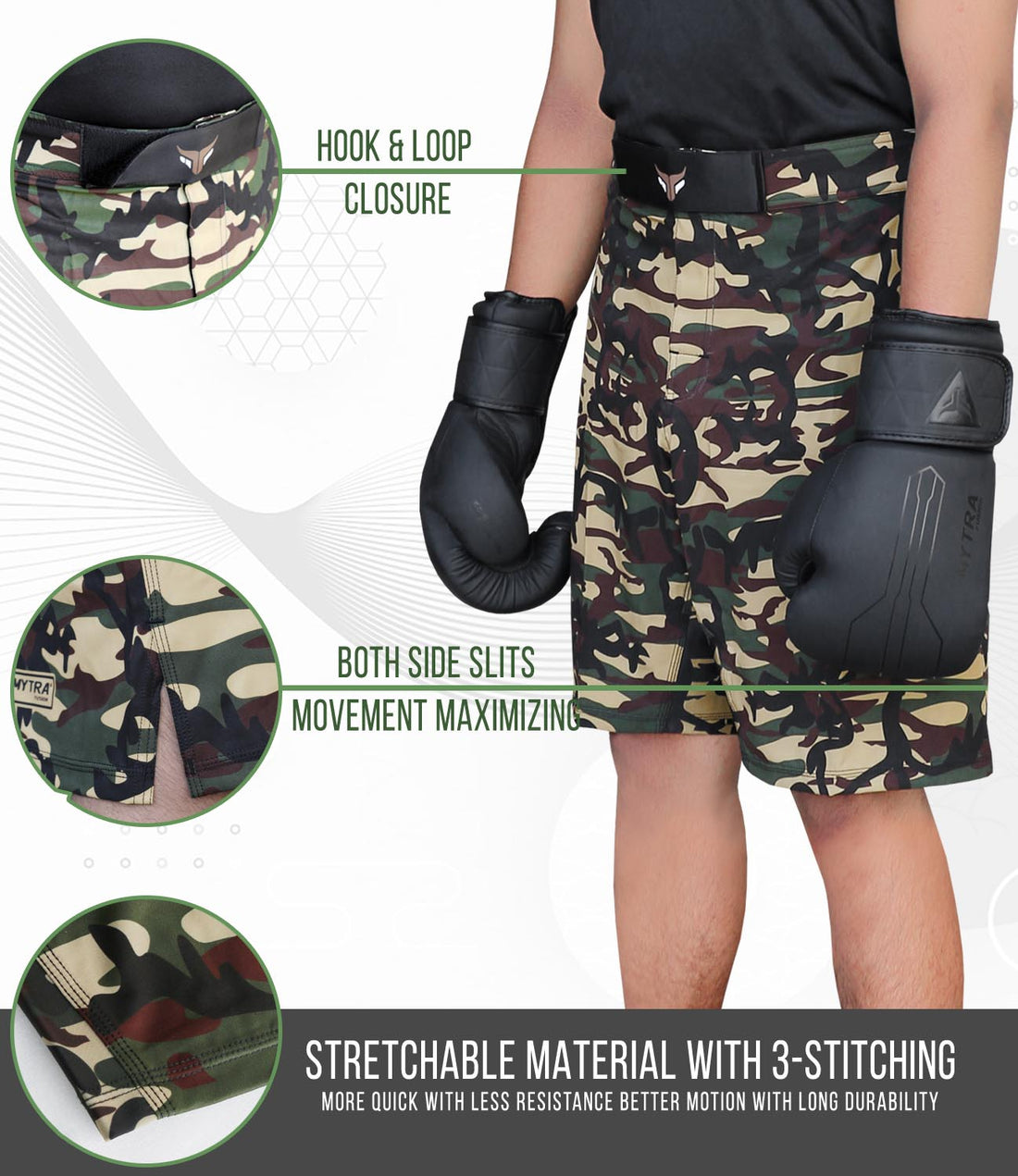 Mytra Fusion MMA Short - Camo Fight & Training Trunks