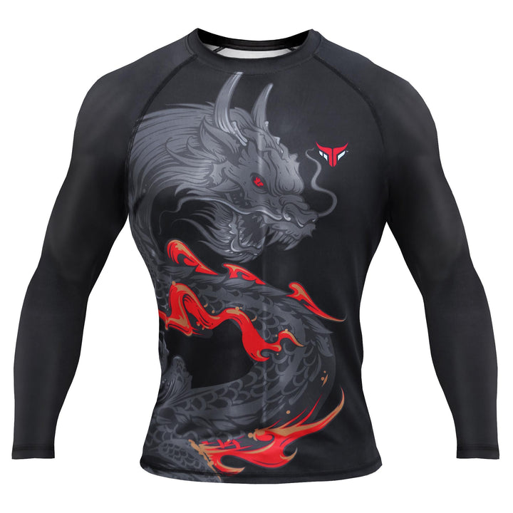 MMA Rash Guard Dragon - Men Compression Workout Top