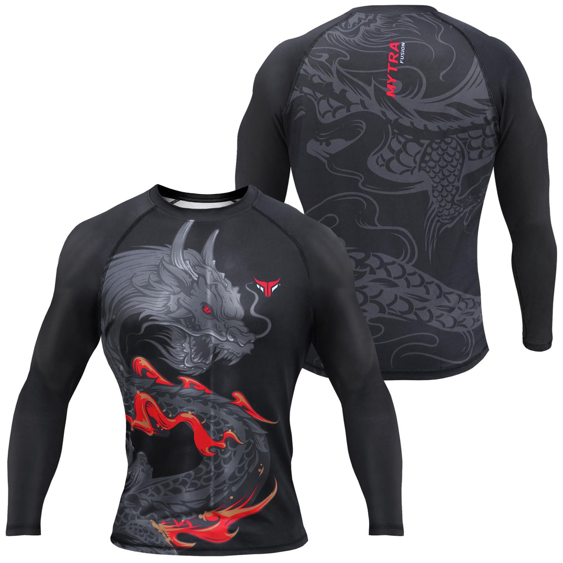 Mytra Fusion MMA Rash Guard Dragon - Men Compression Workout Top