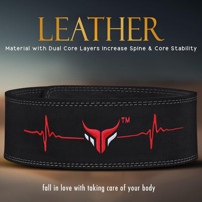 Powerlifting belt, Gym Powerlifting belt black leather