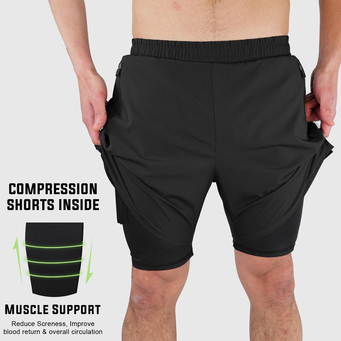 Running Short Mytra Fusion black 2