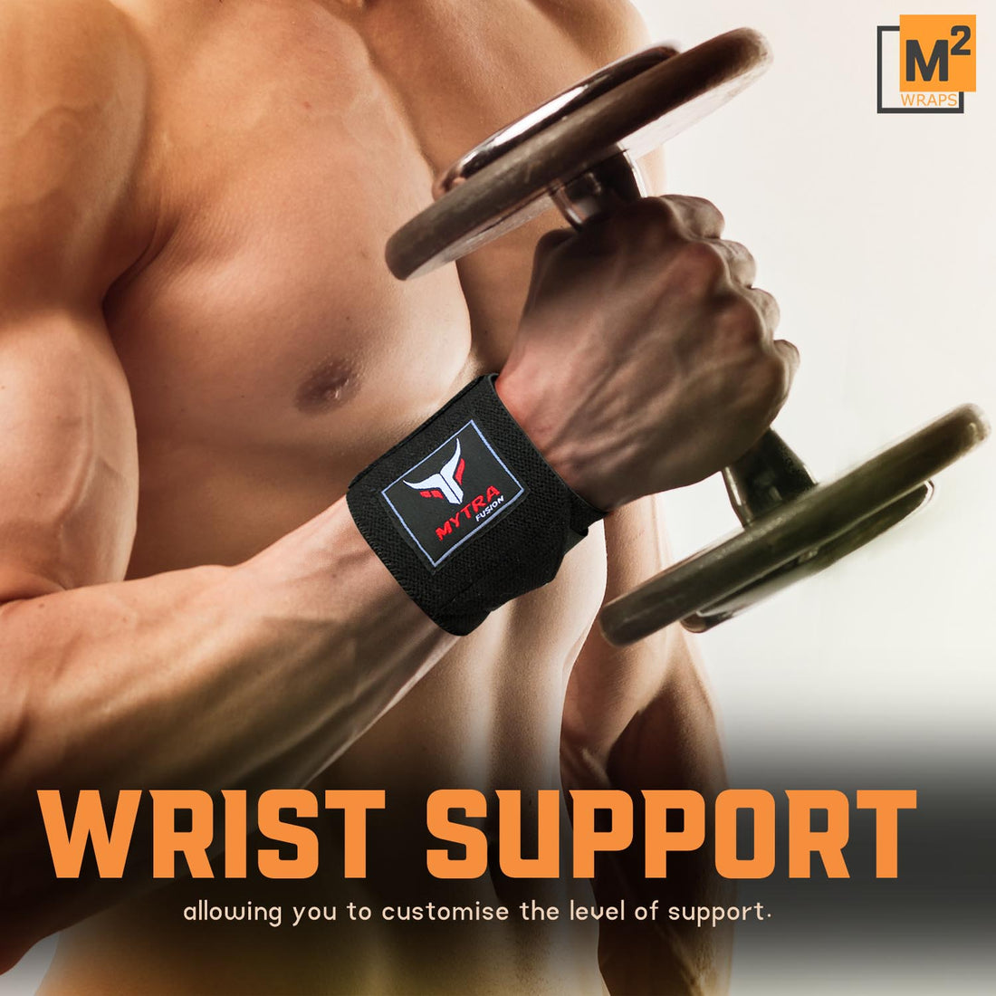 Mytra Fusion Wrist Wraps - Weight Lifting, Gym Support