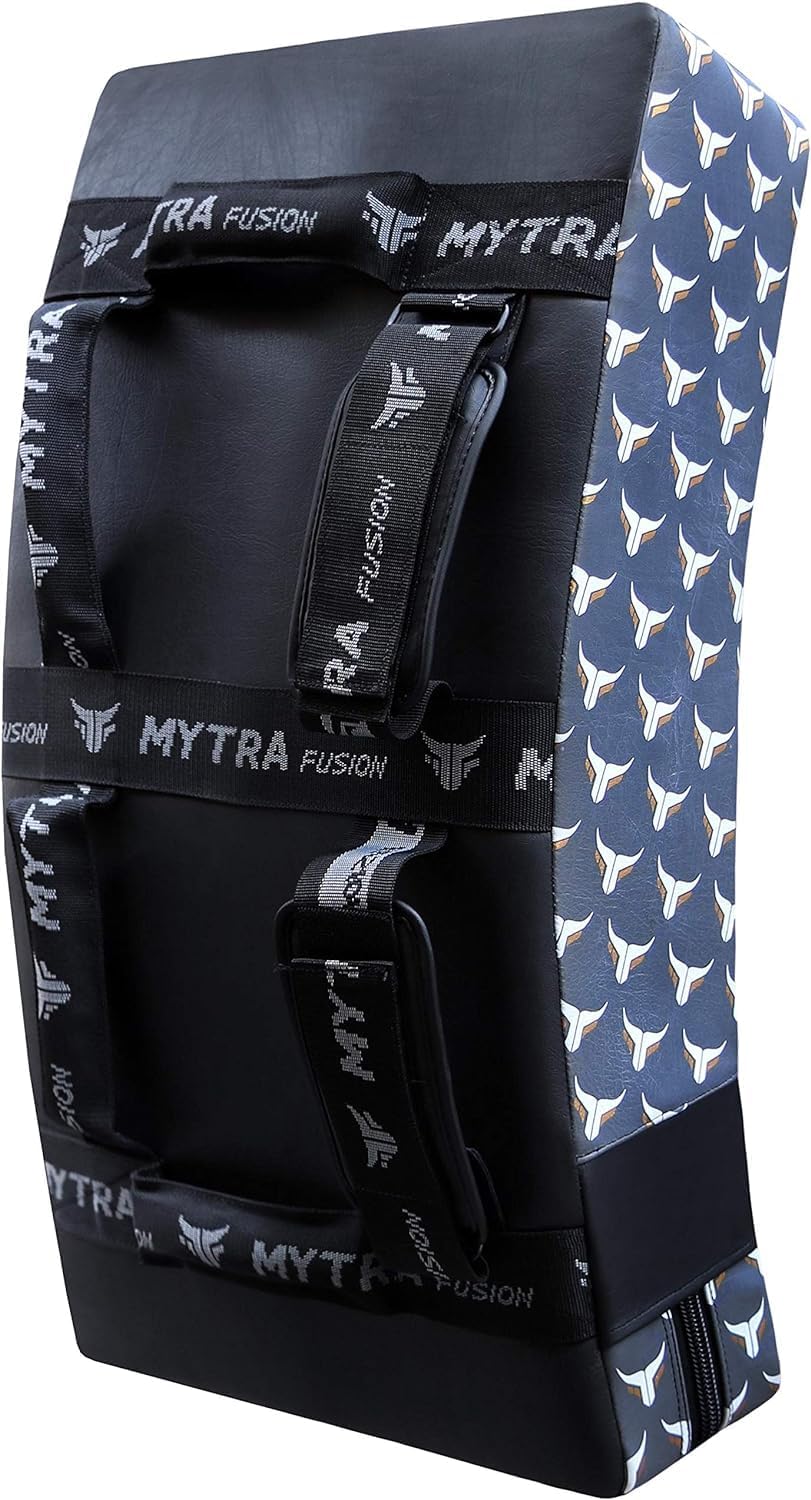 Mytra fusion kick shield, MMA, Muay thai & kick boxing kick shield from back 