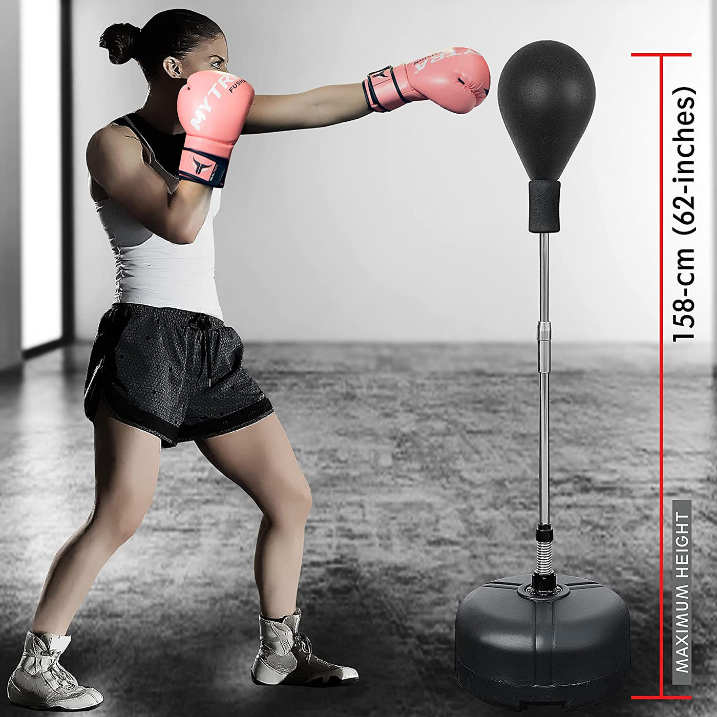 Punch Bag Free Stand Punch Bag Adult Standing Punch Bag Training Box Bag Adjustable Height 126 to 158 cm