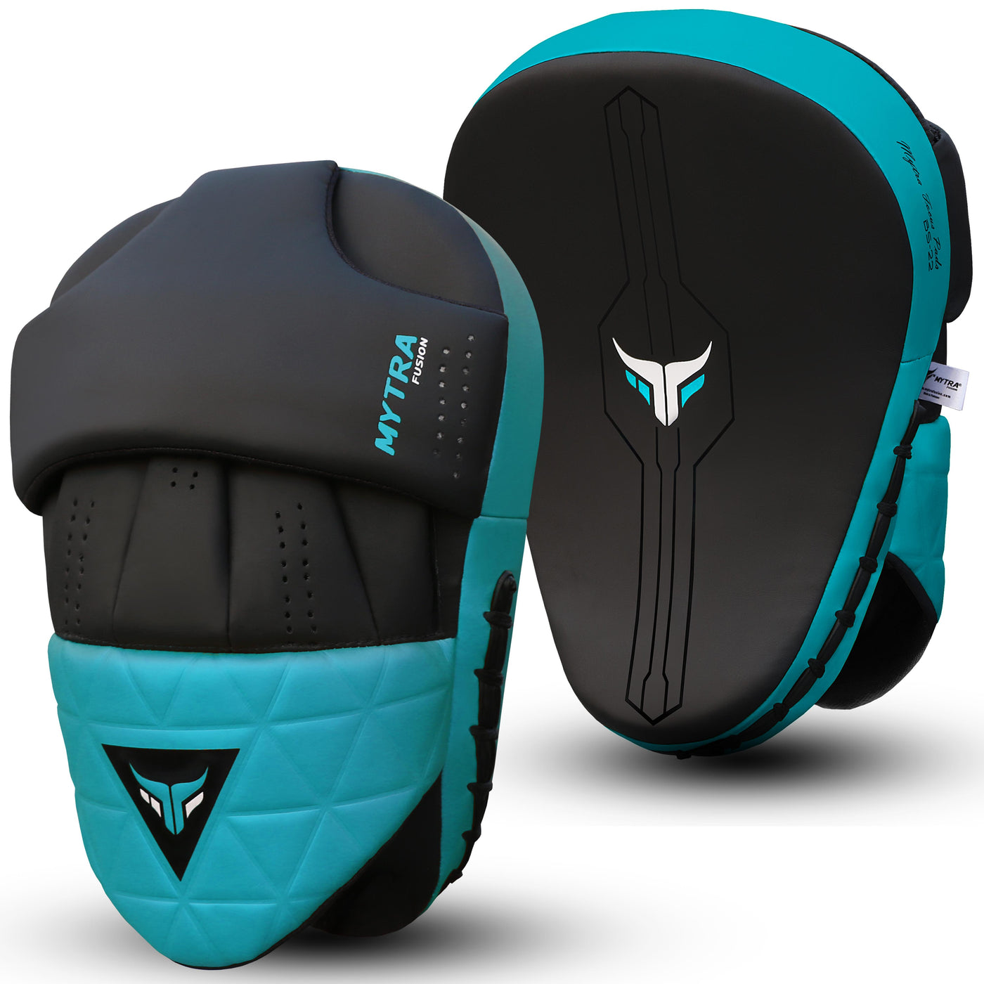 Curved focus pad  mytra fusion Turquoise front and back