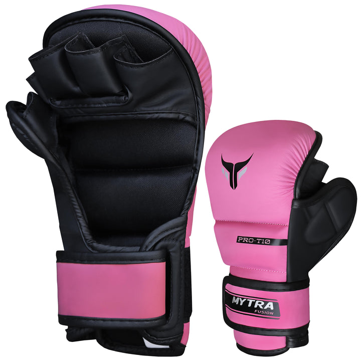 Mytra Fusion Pro T-10 MMA Gloves 7-OZ - Women Hybrid MMA Training Gloves