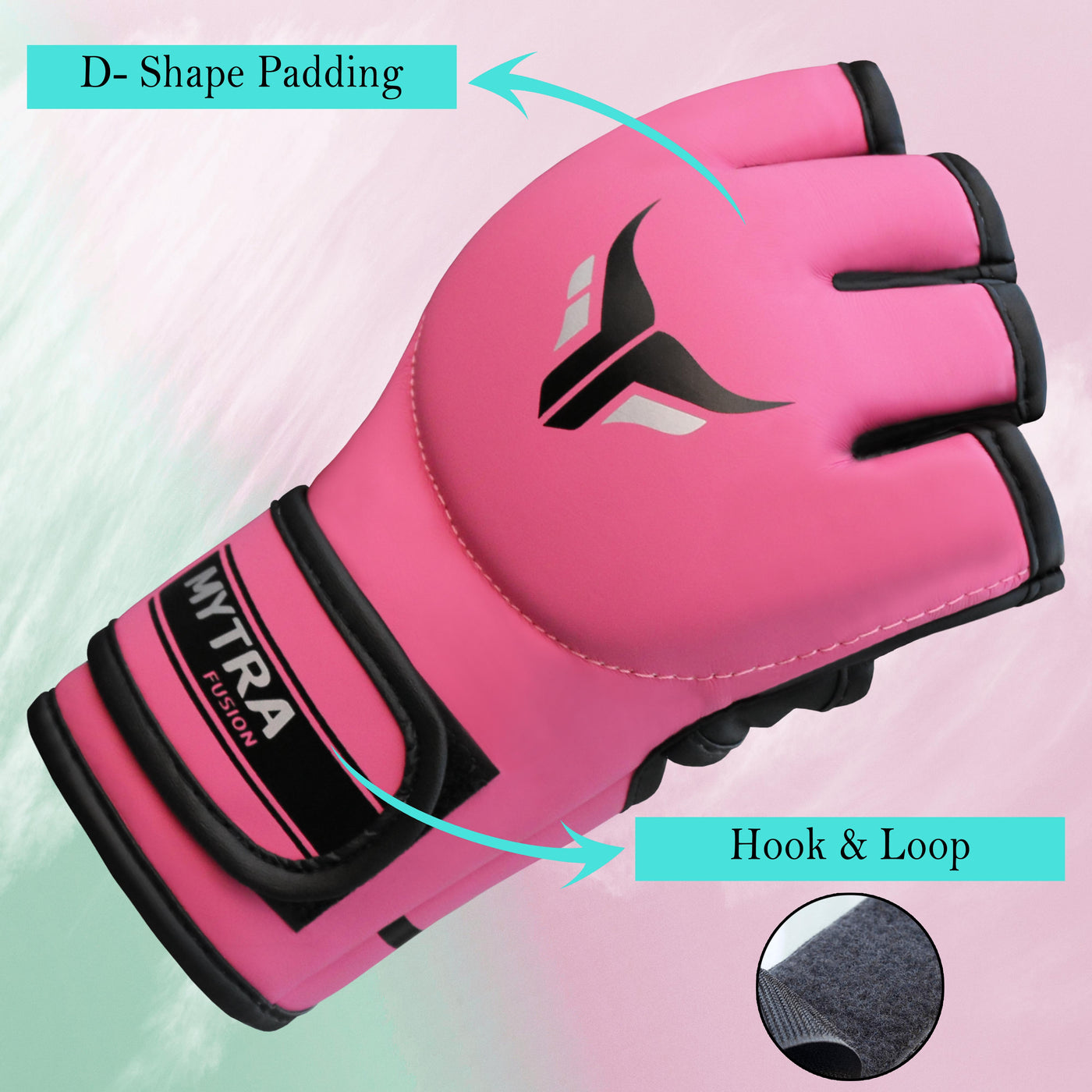 MMA Gloves 4-OZ - Pro T-10 Women Hybrid MMA Training Gloves