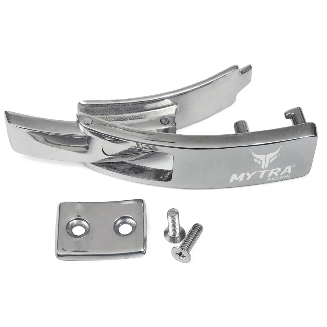 Buckle Replacement with Screws for Powerlifting Belt, Silver & Black