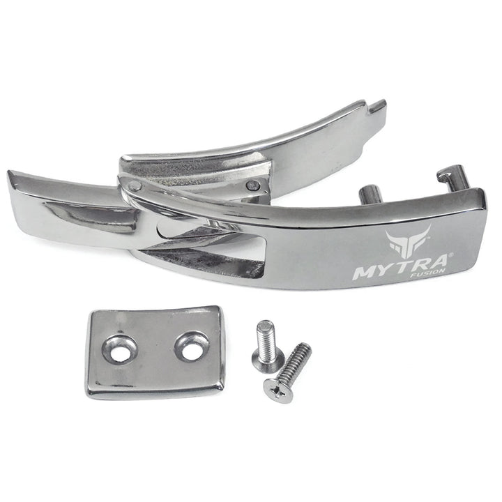 Buckle Replacement with Screws for Powerlifting Belt, Silver & Black