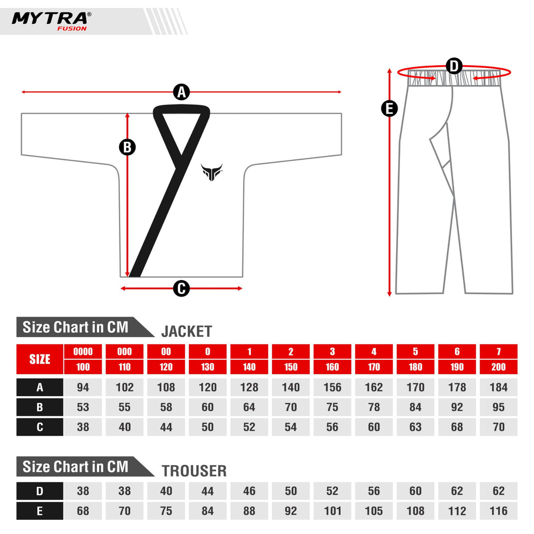 Mytra Fusion Karate Uniform - Lightweight  BJJ & Judo Gi Adults & Kids Sizes